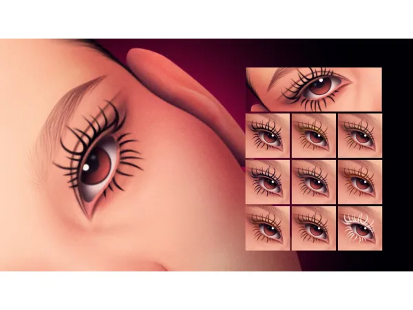 Maxis Match Separated 2D Eyelashes MC12 by Cosimetic - The Sims 4 Custom Content