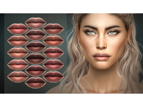 Alpha Locule Lipstick by Remussirion - The Sims 4 Custom Content