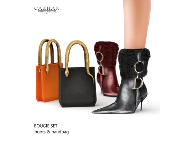 Alpha [BOUGIE SET] acc shoes - The Sims 4 Custom Content