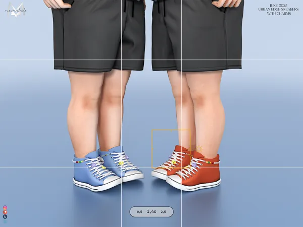 Alpha MERMALADE Urban Edge Sneakers with Charms (Toddler) - The Sims 4 Custom Content