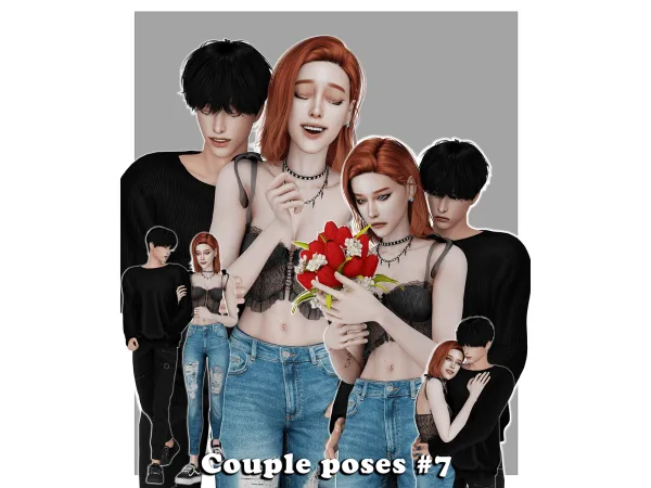 Mix Couple poses 7 by Meow_creator - The Sims 4 Custom Content