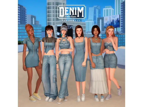 Maxis Match Denim Collection - The Sims 4 Custom Content