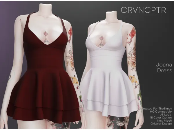 Maxis Match Joana Dress - The Sims 4 Custom Content