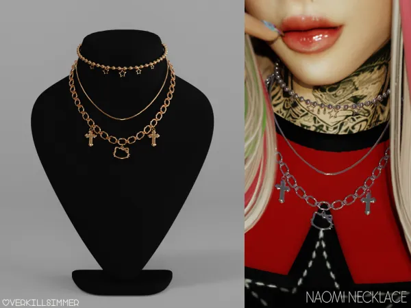 Alpha Naomi necklace - The Sims 4 Custom Content
