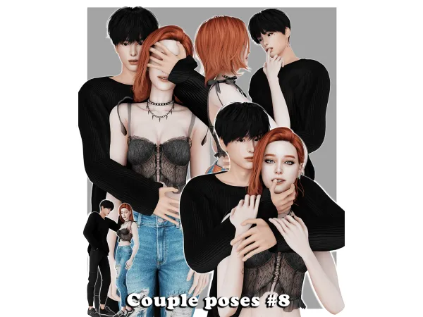 Mix Couple poses 8 by Meow_creator - The Sims 4 Custom Content