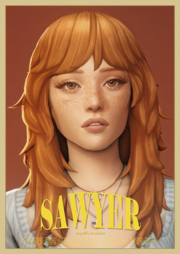 Maxis Match sawyer hair by simsfinds - The Sims 4 Custom Content