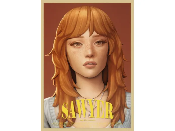 Maxis Match sawyer hair by dogsill - The Sims 4 Custom Content
