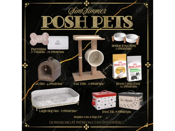 Alpha Posh Pets by Simsimmercc - The Sims 4 Custom Content