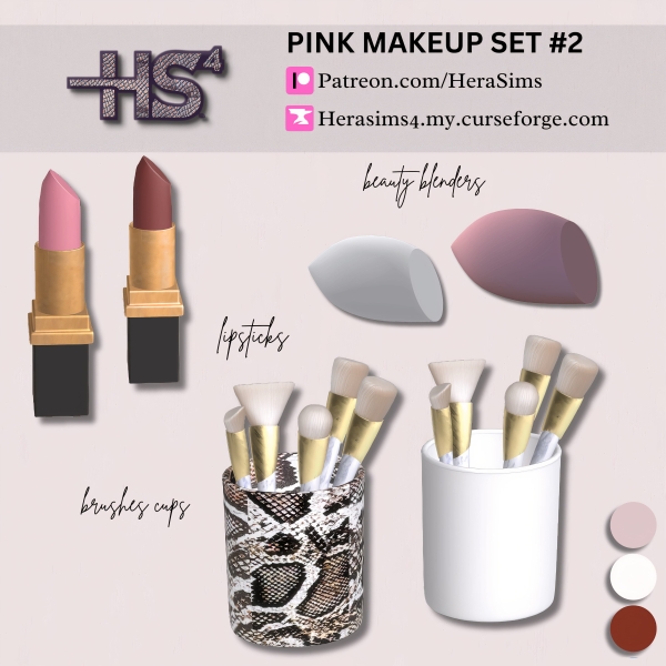 Alpha Pink makeup set 2 by herasims4 - The Sims 4 Custom Content