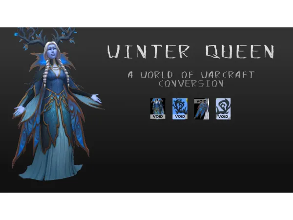Maxis Match Winter Queen a World of Warcraft conversion set by cursedbeasts - The Sims 4 Custom Content