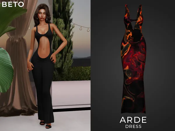 Alpha Arde Dress - The Sims 4 Custom Content