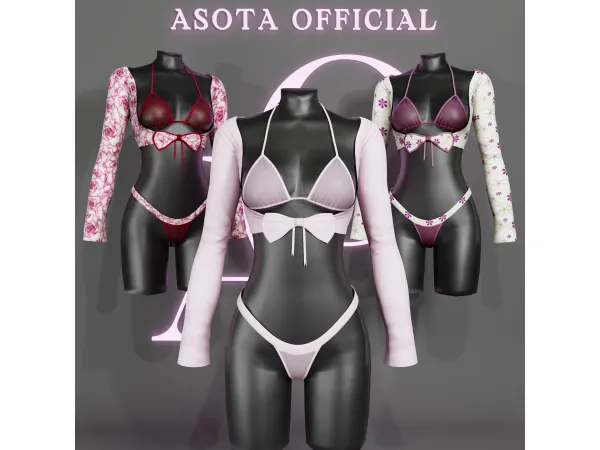 Alpha [ASOTA OFFICIAL] Caroline Bikini - The Sims 4 Custom Content