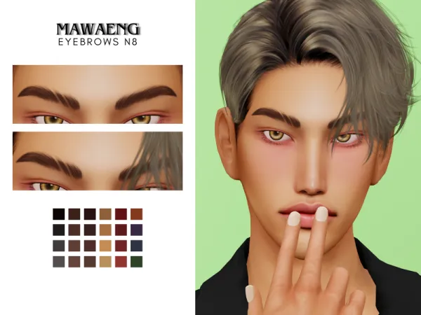 Mix Eyebrows N8 by ohmyheart - The Sims 4 Custom Content