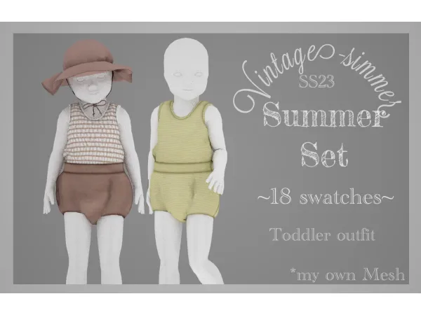 Alpha Summer Set simmer by vintage - The Sims 4 Custom Content