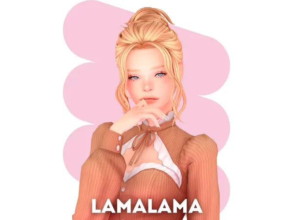 Maxis Match Hair Lilah by LamaLamaLove - The Sims 4 Custom Content