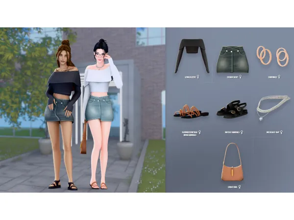 Maxis Match Yasmin Set by Modco Studios - The Sims 4 Custom Content