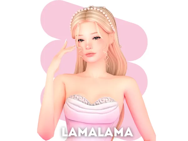 Maxis Match Hair Helena by Lama Lama - The Sims 4 Custom Content