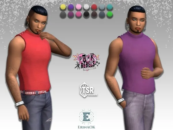 Maxis Match erinaok punk rebels mens top 051825 - The Sims 4 Custom Content