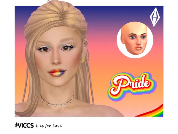 Alpha VICCS_ L IS FOR LOVE MAKEUP SET (TEEN ELDER) - The Sims 4 Custom Content