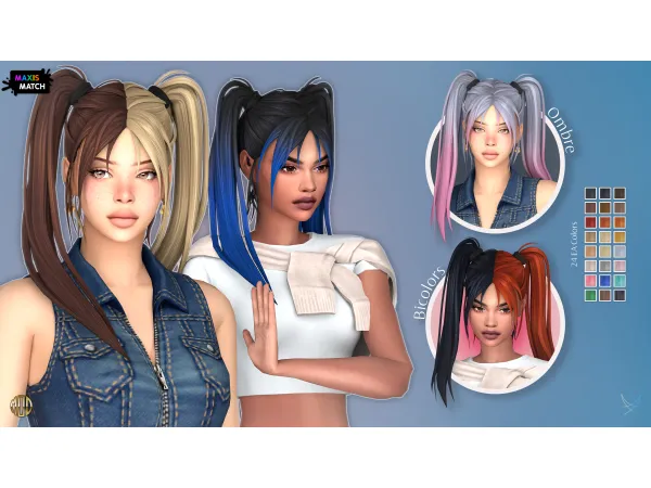 Maxis Match Grace Hairstyle - The Sims 4 Custom Content