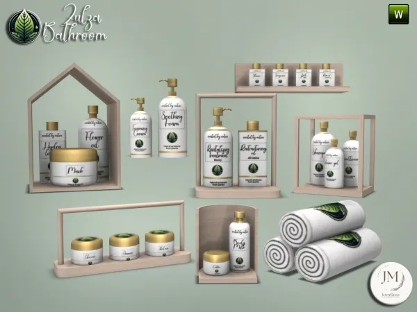 Maxis Match Zulza bathroom 2 set - The Sims 4 Custom Content
