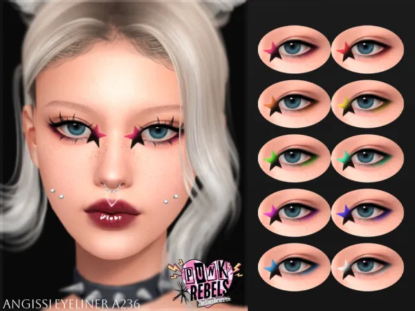 Mix Eyeliner A236 by ANGISSI - The Sims 4 Custom Content