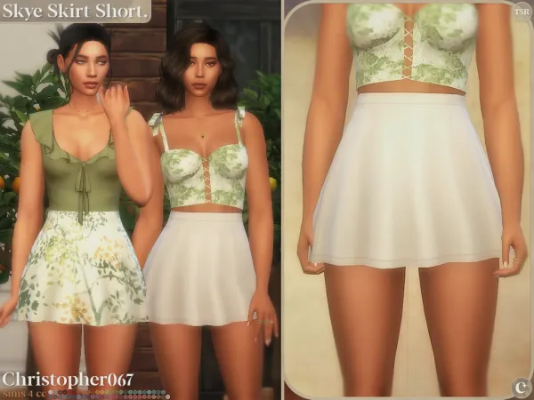 Maxis Match Skye Skirt Short Christopher067 - The Sims 4 Custom Content