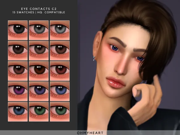 Maxis Match Eye Contacts C2 by ohmyheart - The Sims 4 Custom Content