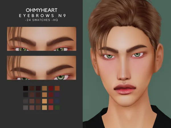 Mix Eyebrows N9 by ohmyheart - The Sims 4 Custom Content