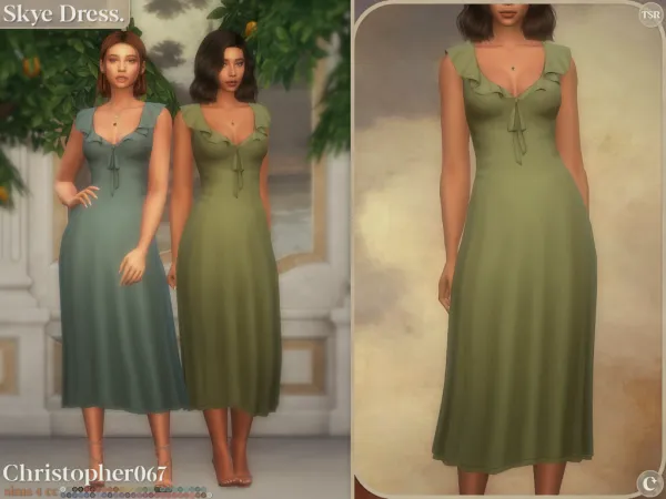 Maxis Match Skye Dress Christopher067 - The Sims 4 Custom Content