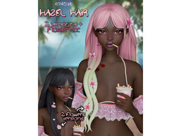 Maxis Match Hazel Hair by atomiclight - The Sims 4 Custom Content