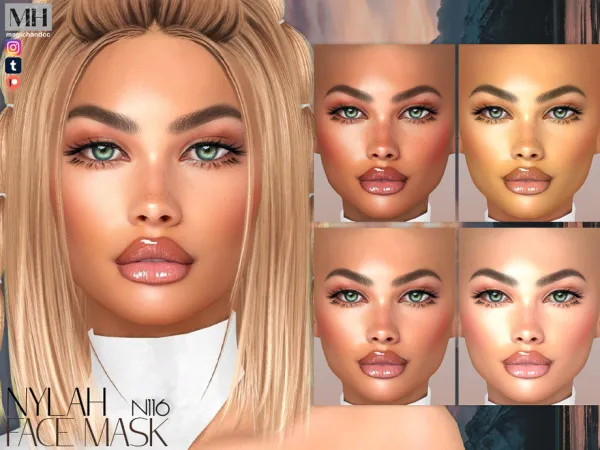 Alpha Nylah Face Mask N116 - The Sims 4 Custom Content