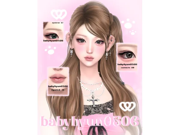 Maxis Match u3010babyhyun0506u3011 make up set - The Sims 4 Custom Content