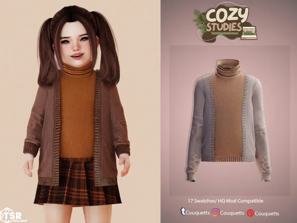 Alpha Cozy Studies sophie set top (Toddler) by couquett - The Sims 4 Custom Content