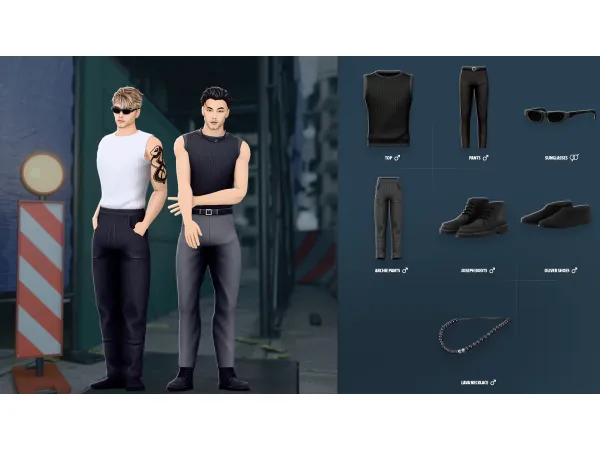 Maxis Match Benji Set by Modco Studios - The Sims 4 Custom Content
