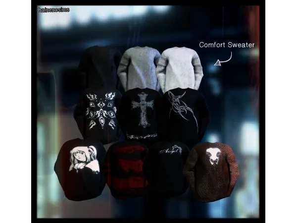 Maxis Match COMFORT SWEATER by hainenosims - The Sims 4 Custom Content