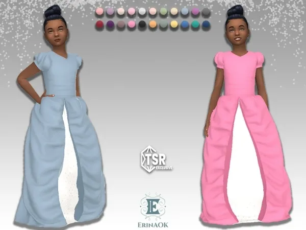 Maxis Match erinaok girls gown 060525 - The Sims 4 Custom Content