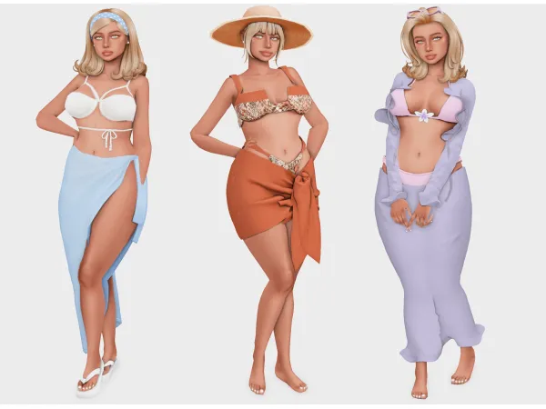Maxis Match glam poolside sims 4 lookbook by boujeesimss - The Sims 4 Custom Content