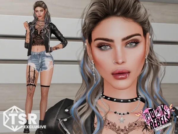Alpha PUNK REBELS Roxi Monroe - The Sims 4 Custom Content