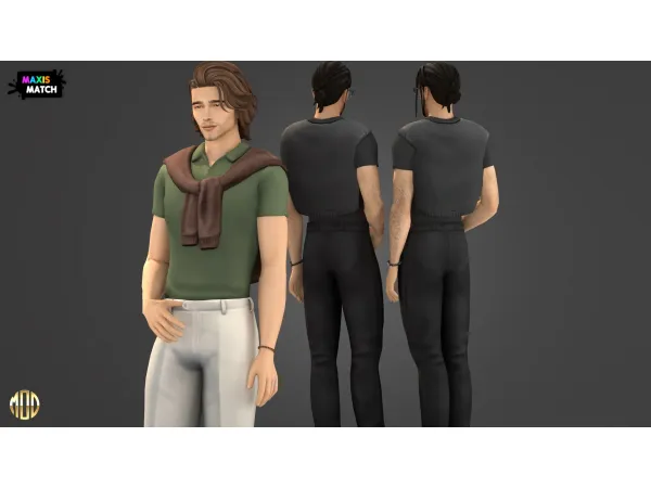 Maxis Match Cole Shirt by Modco Studios - The Sims 4 Custom Content