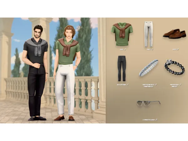 Maxis Match Cole Set by NataliS - The Sims 4 Custom Content