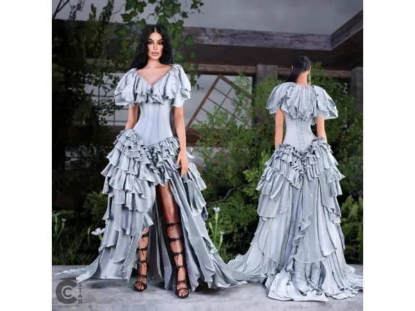 Ruffled Corseted Gown - cool_content_star