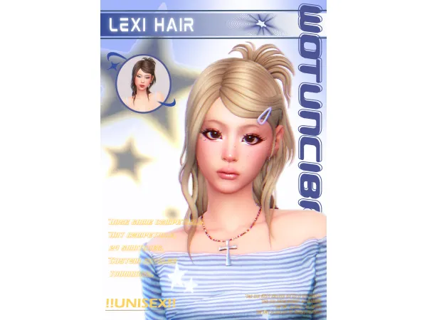 Maxis Match Lexi Hair by wotunciba - The Sims 4 Custom Content