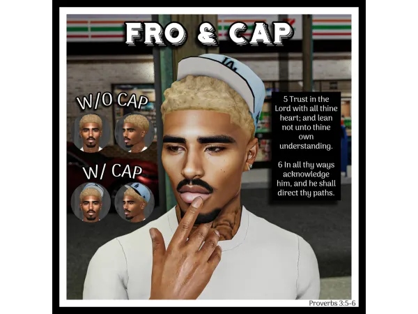 Alpha FRO CAP by Khadijah551 - The Sims 4 Custom Content