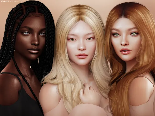 Alpha FACE MASKS AND SKIN OVERLAY COLLECTION by BoatAom - The Sims 4 Custom Content