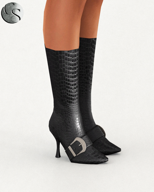 Alpha CAMUFLAJE Shades Of Gray Collection Boots by simsfinds - The Sims 4 Custom Content