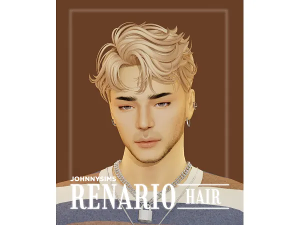 Maxis Match Renario Hair by johnnysims - The Sims 4 Custom Content