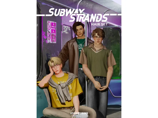 Maxis Match Subway Strands Set by johnnysims - The Sims 4 Custom Content