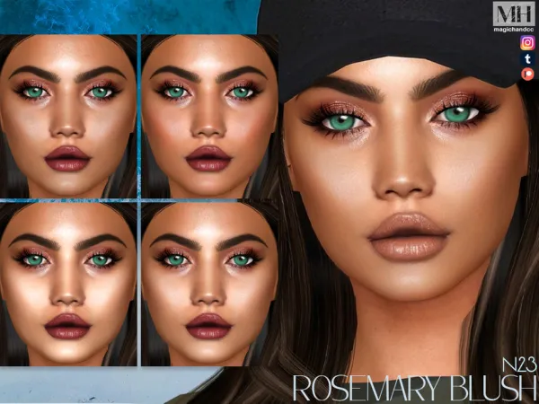 Alpha Rosemary Blush N23 - The Sims 4 Custom Content