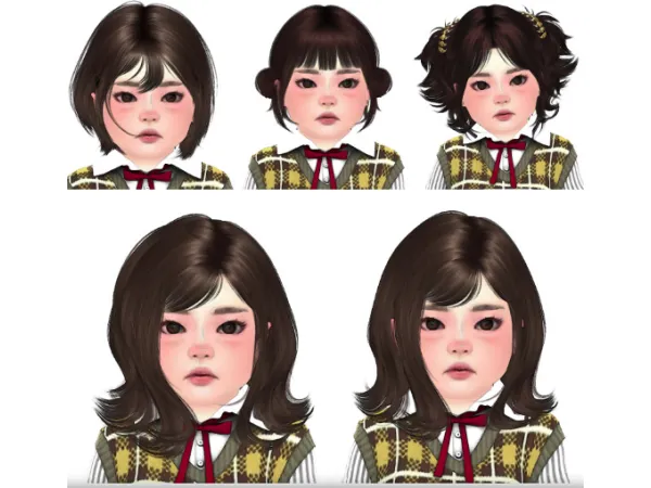 Alpha CONVERSION DUMP FOR GIRLS FROM JINO HAIRS GORILLA AND EUNO by yourjinworld - The Sims 4 Custom Content